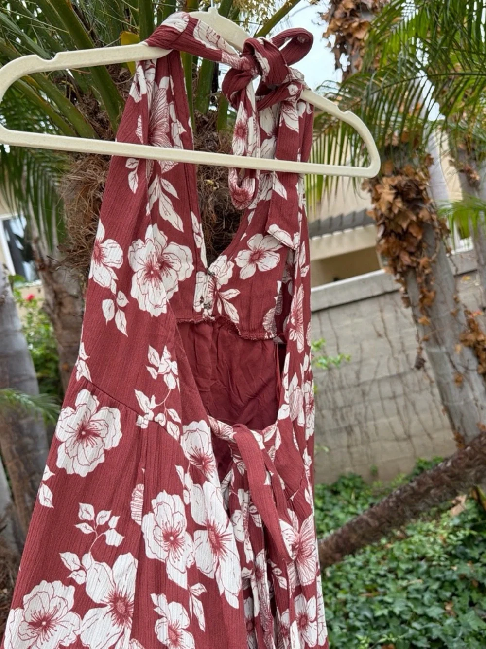 Abercrombie & Fitch Dusty Rose Floral Strapless Maxi Dress
